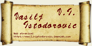 Vasilj Istodorović vizit kartica